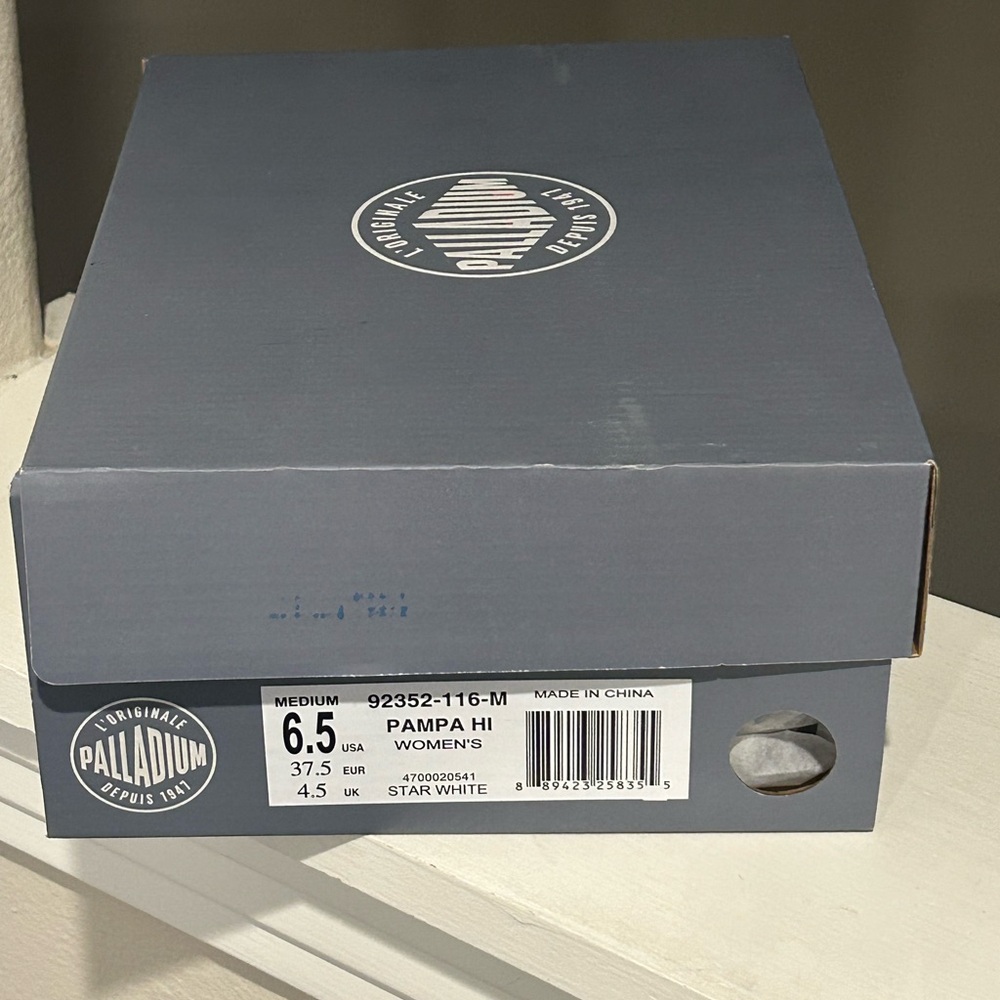 Palladium Pampa Hi Women Boots Canvas Star White 92352116M Sz 6.5 FAST SHIPPING - Picture 10 of 10